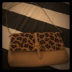 Crossbody cheetah print purse